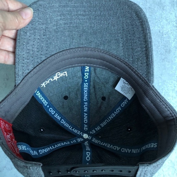 Big Truck Trucker Hat Chambray Gunmetal Grey Snap Back - Picture 7 of 10
